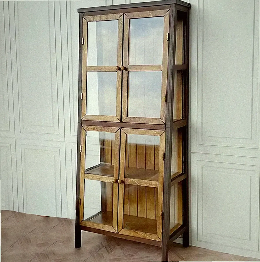 Puppenhaus Vitrine Maßstab 1:6 Handarbeit Miniatur Holz Aufbewahrung Möbel