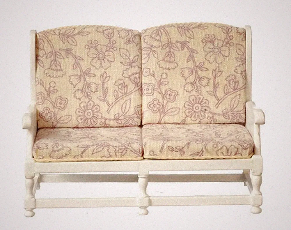 Puppenhaus Weiß Holz Möbel Shabby Chic Sofa JBM Wohnzimmer Möbel