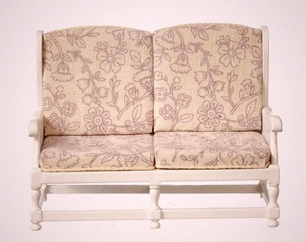 Puppenhaus Weiß Holz Möbel Shabby Chic Sofa JBM Wohnzimmer Möbel