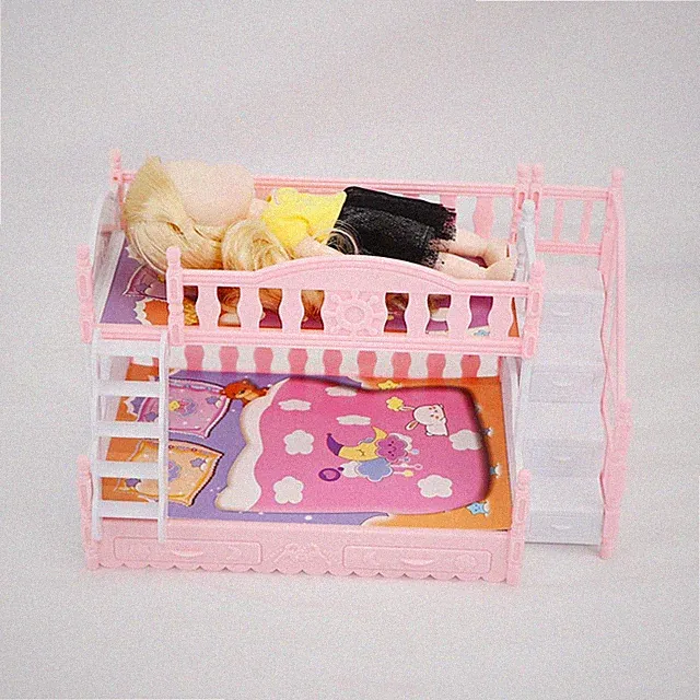 Puppenhausmöbel Mini 1:12 1/12 Rosa Spielhaus Gerade Leiter 17 cm