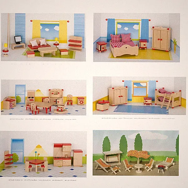 Puppenmöbel Puppenhaus Küche Bad Schlafzimmer Kinderzimmer Garten