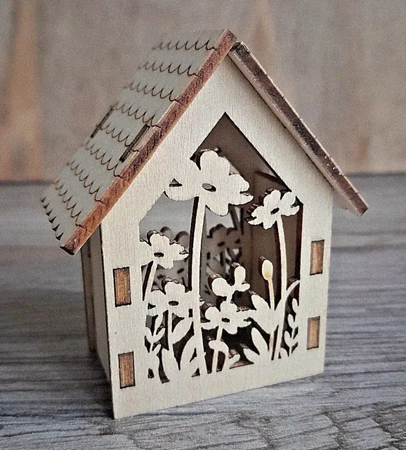 Puppenstube Miniatur Möbel Zubehör Mini Wichtel Garten Haus Laube Holz Basteln