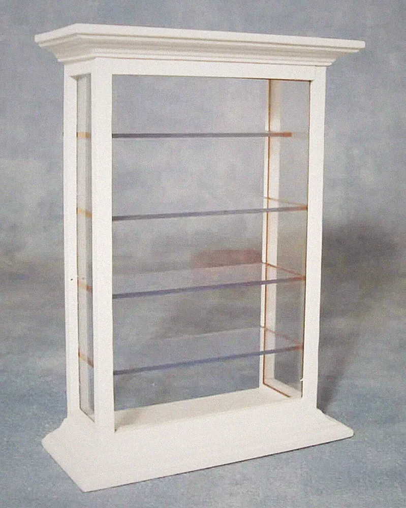Puppenstube Theke weiß bemalt große Vitrine Maßstab 1:12 462 Tumdee