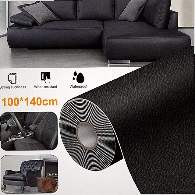 PVC Lederfolie Selbstklebend Folie Kunstleder Klebefolie DIY Leder Reparatur Set
