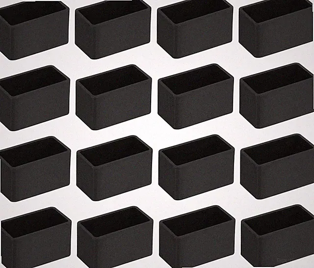 PVC Stuhlbeinkappen 16 Stück 40x20 mm Bodenschoner für Möbel