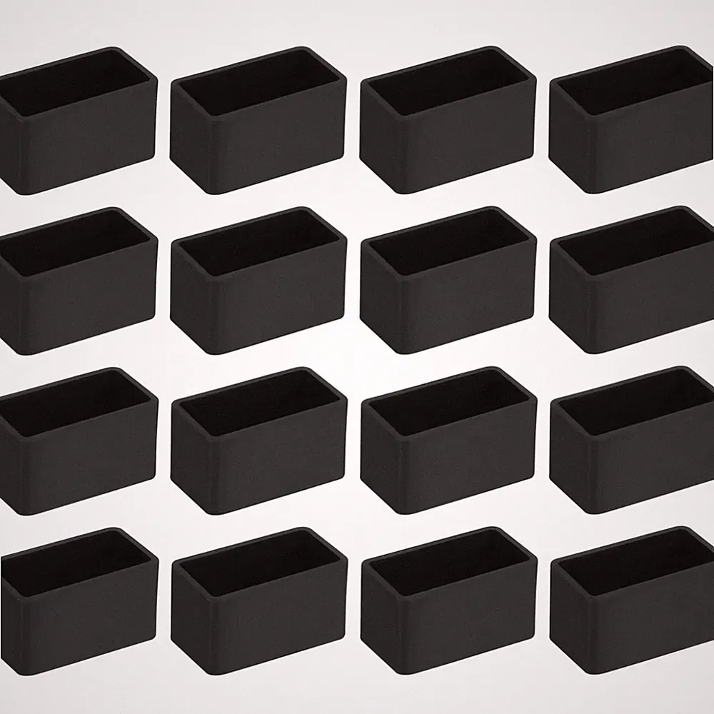 PVC Stuhlbeinkappen quadratisch 40x20mm Bodenschoner Möbel Gleiter