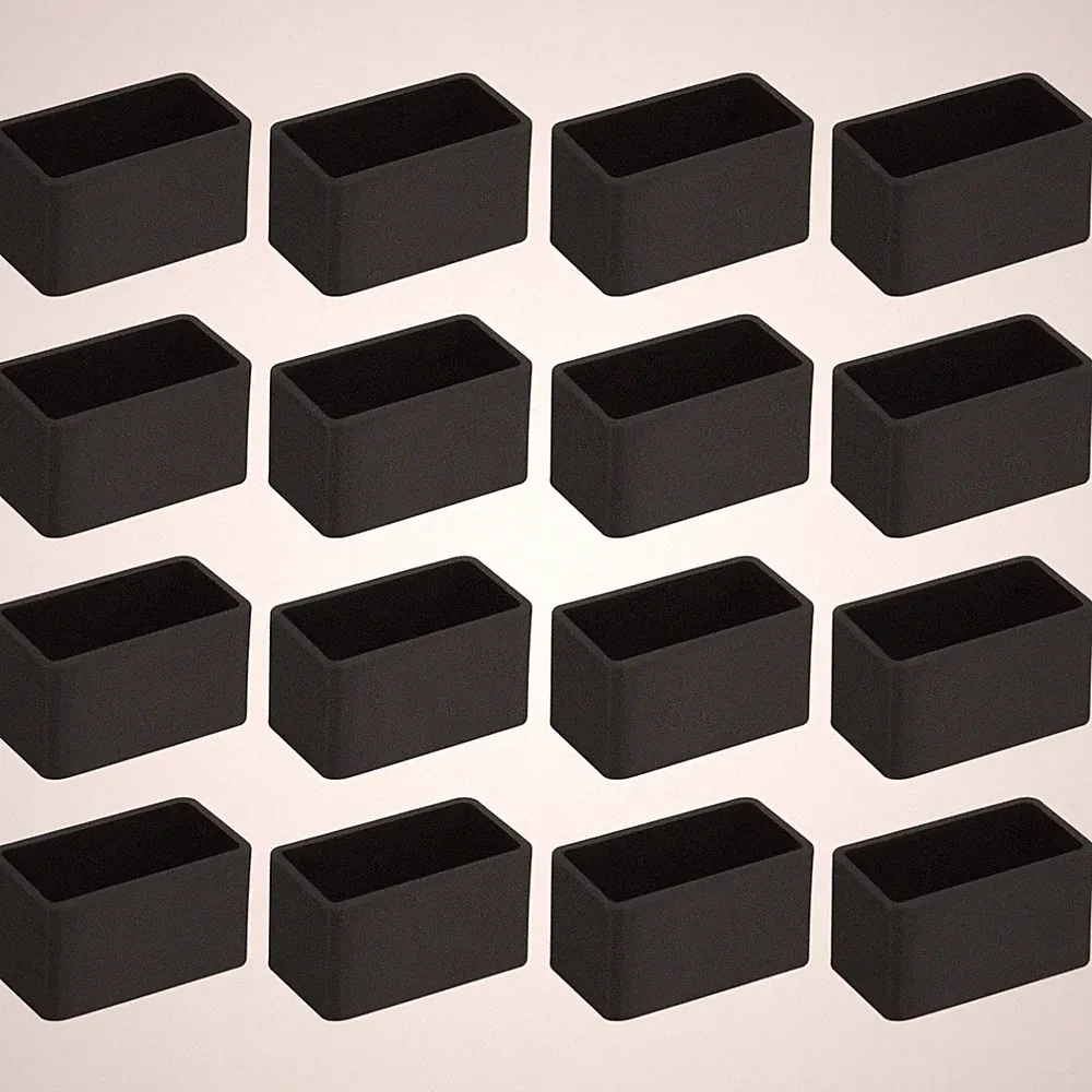 PVC Stuhlbeinkappen quadratisch Bodenschoner Tischmöbel Möbel Schutz rutschfe...
