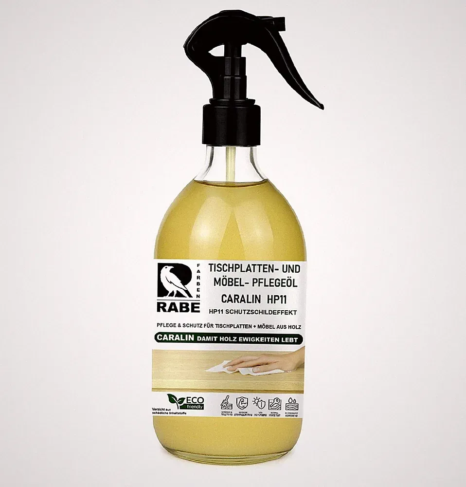 RABE Tisch und Möbel Pflegeöl Spray Holzöl Möbelpflege Massivholz Eiche Buche Öl