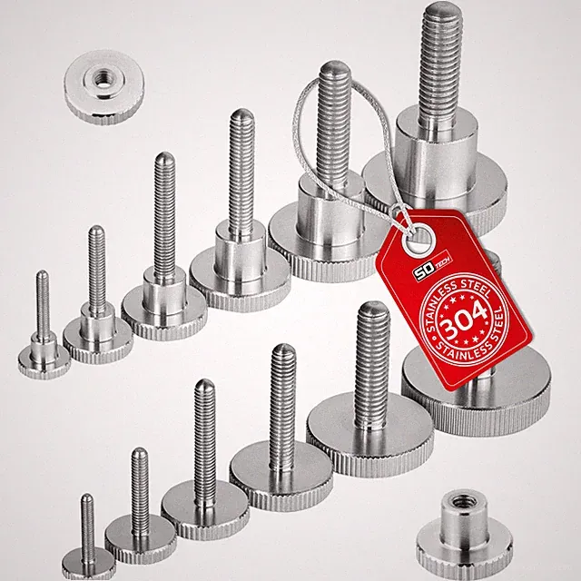 Rändelschrauben Rändelmuttern Edelstahl V2A M3 M4 M5 M6 M8 M10 4-10er Set SOTECH