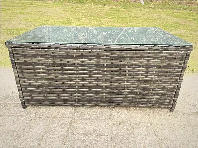 Rattan Oblong Rechteckiger Couchtisch Patio Outdoor Gartenmöbel Zubehör