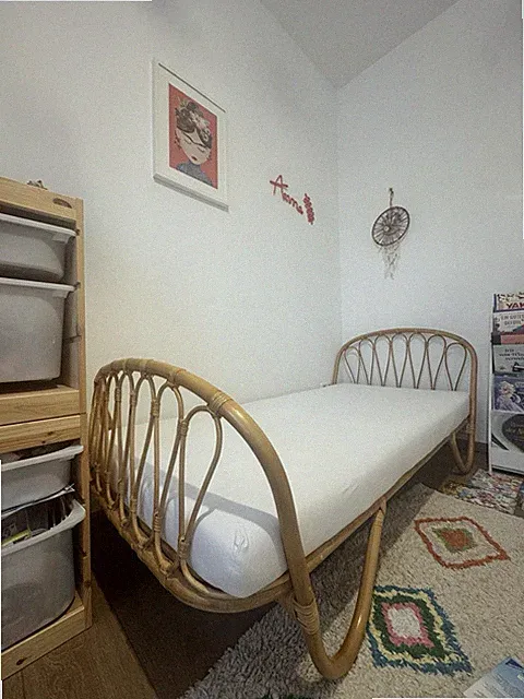 Rattanbett für Kinder von Bonton/ Maße 100/200cm.