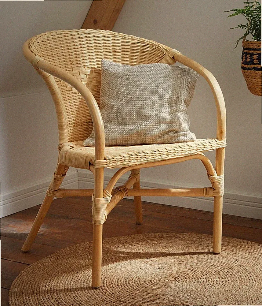 Rattansessel Bistrostuhl Korbsessel natur lackiert Rattanstuhl Sessel Stuhl