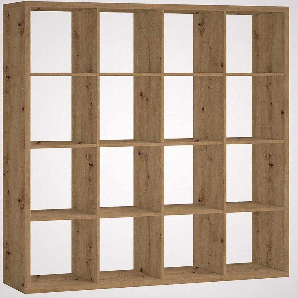 Raumteiler Bücherregal Würfelregal 16 Fächer Artisan Eiche Dekor 147 x 147 cm