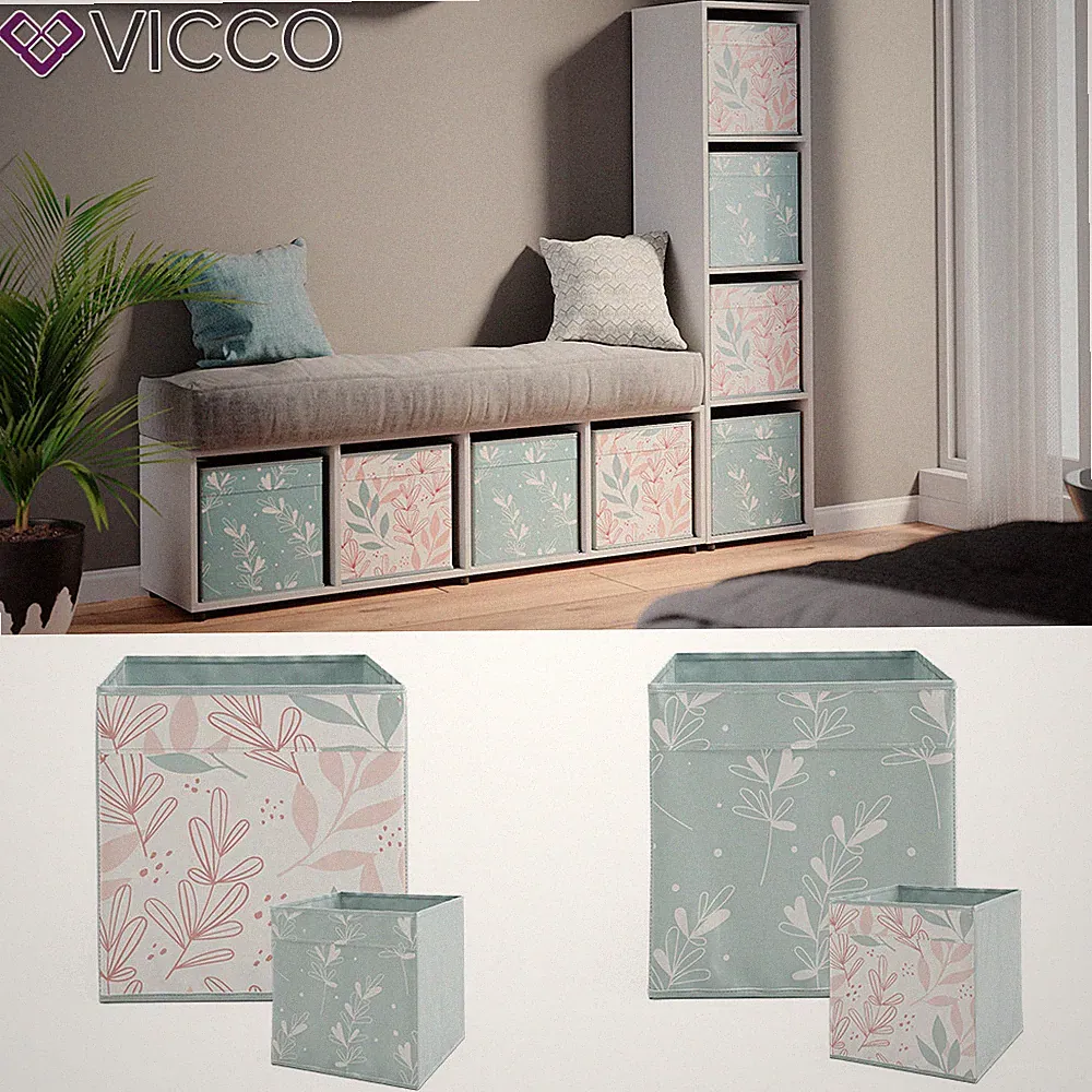 Raumteiler Würfelregal Standregal Ludus Weiß Faltbox Wohnzimmer 36x145 cm Vicco