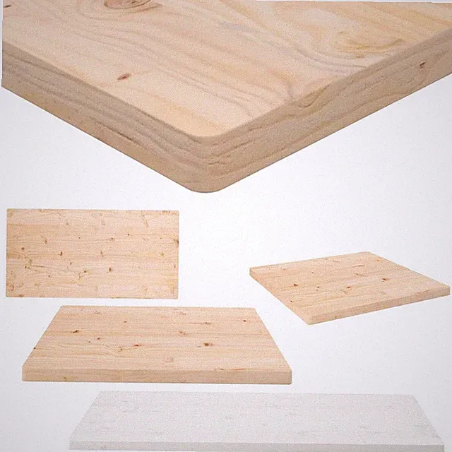 Rechteckig Tischplatte Massivholz Kiefer Holzplatte für Esstisch Couchtisch Tish