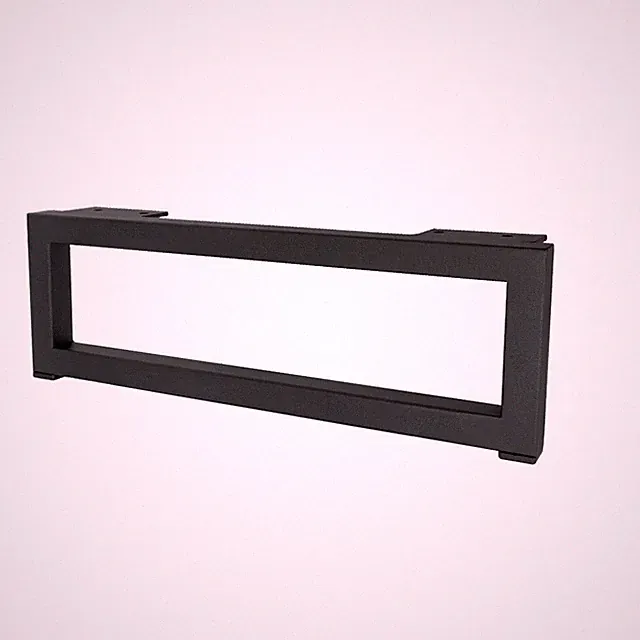 Rechteckiges Metall-Möbelbein 35/50 cm Schwarz Matt Möbelfuß Schrankfuß Stabil