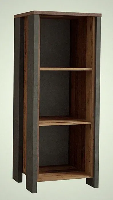 Regal 115 cm hoch CLIF von Forte Old-Wood Vintage / Beton by