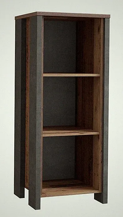 Regal 115 cm hoch CLIF von Forte Old-Wood Vintage / Beton by Wohnorama