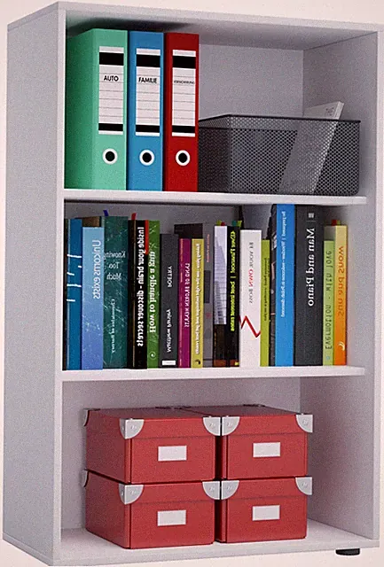 Regal Bücher Ordner Aktenregal Lona 3f B. 70 x H. 111 x T. 37 cm - VCM
