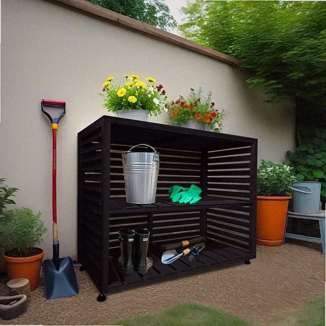 Regal für Garten Balkon Terrasse Aufbewahrung großer Schuhschrank anthrazit