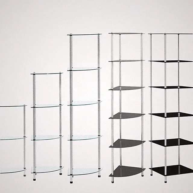 Regal Glasregal mit 2/3/4/5/6 Ablagen 40x40x47/67/100/130/160 cm Hartglas