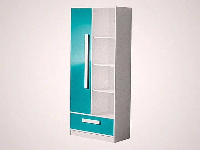Regal GULIVER G3 mit Tür 6 Einlegeboden und Schublade Schrank Bücherregal