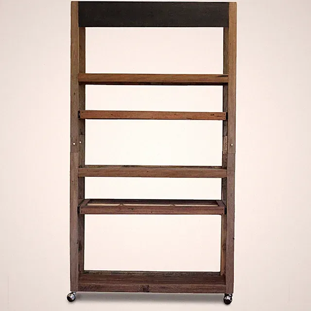 Regal Holz massiv recyceltes Teak 181 cm hoch Handarbeit Unikat Indonesien