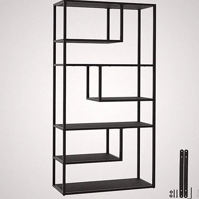 Regal mit 6 Fächern Standregal Aufbewahrungsregal Bücherregal Industrial Design