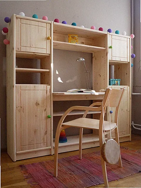 Regal Regalsystem Bücherregal Holz Kiefer massiv natur flexibel & erweiterbar