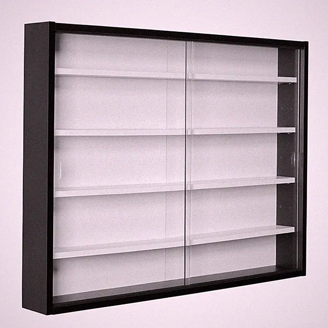 Regal Sammlervitrine Setzkasten Collecty schwarz mit weißer Rückwand