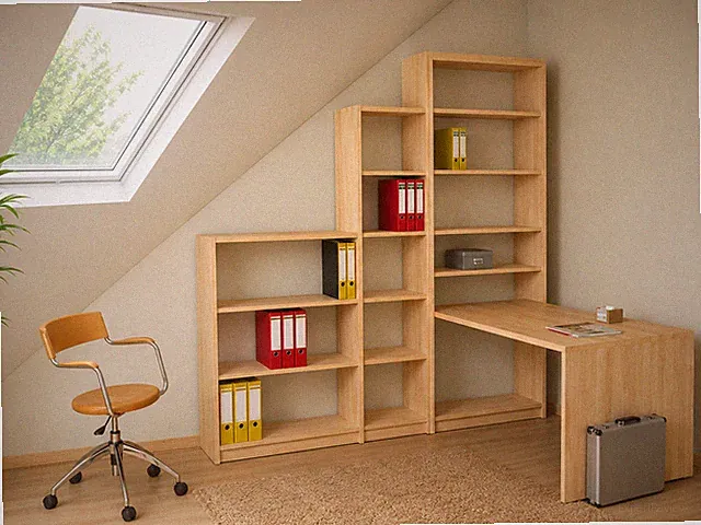 Regal Schreibtisch Regalsystem Kiefer massiv Holz natur flexibel erweiterbar neu
