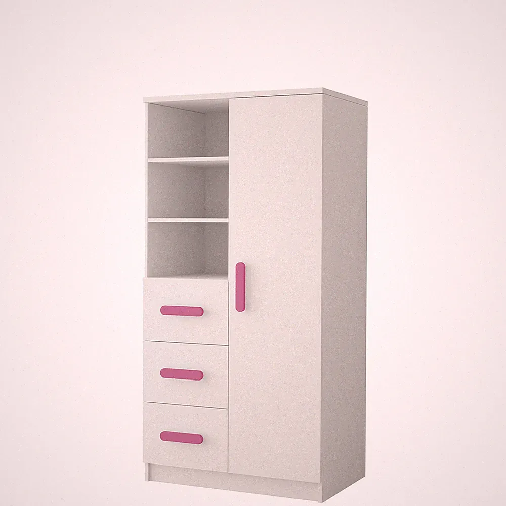 Regal Schubladen Möbel Bücherregal Türen Kinderzimmer Jugendzimmer Jonas 05