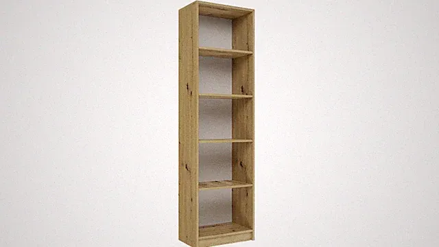 Regal STEFAN 50 cm Artisan Eiche Bücherregal Standregal Büroregal 5 Fächer