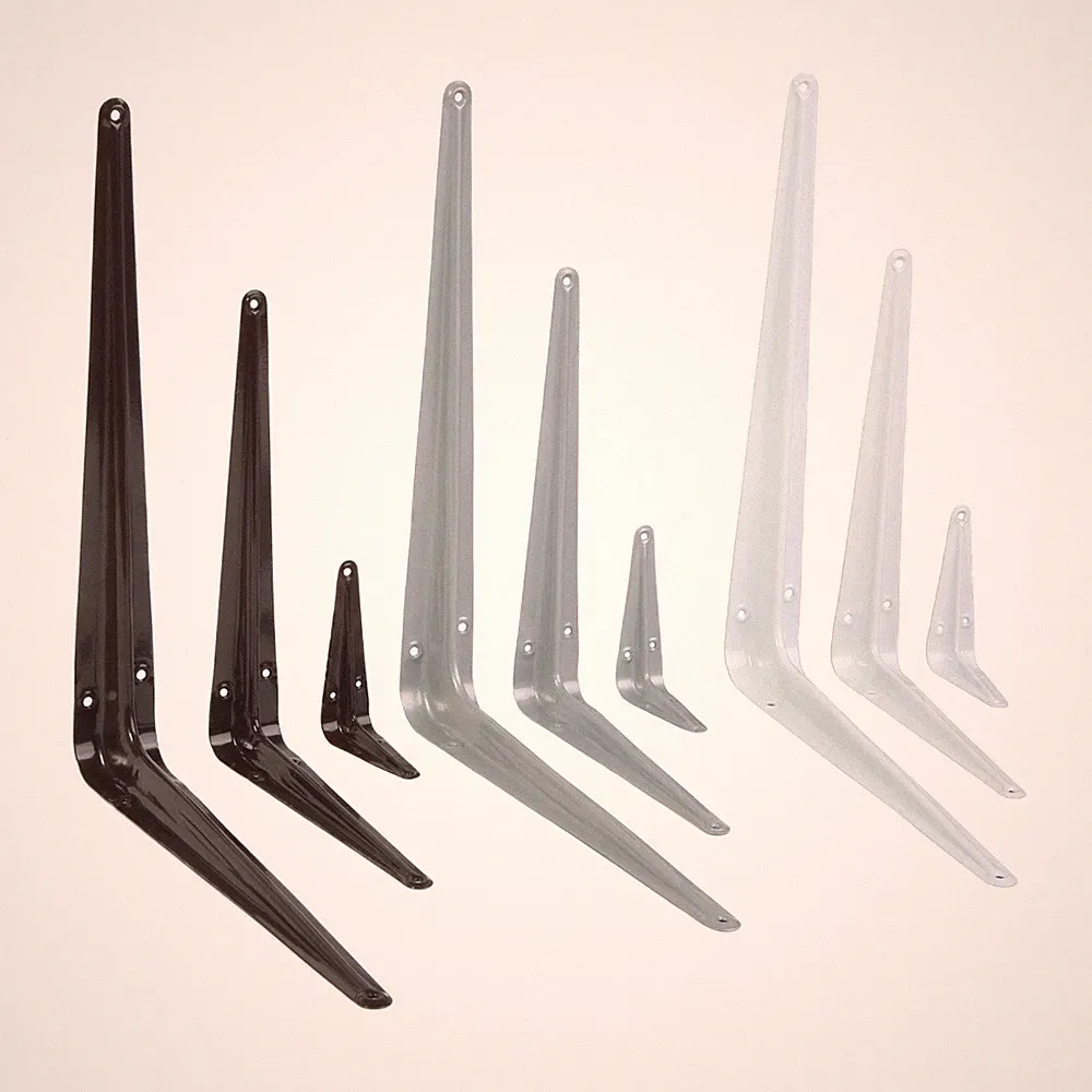 Regal-träger Wand-konsole Stahl-Winkel Regal-Halter braun weiß grau 100 - 400 mm
