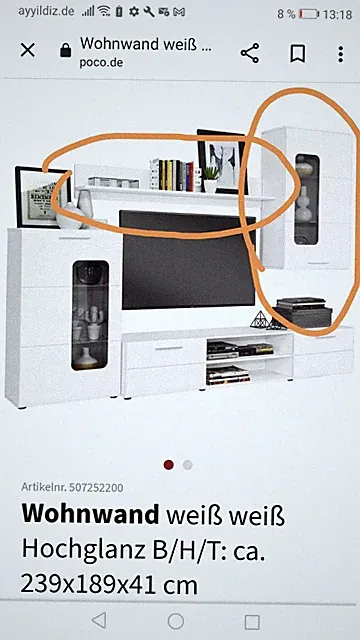Regal Und Hängeschrank poco original verpackt 50 Euro vb