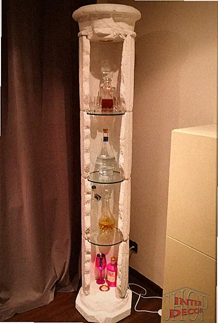 Regal Vitrine Säule Säulenvitrine Säulenregal Bar Griechische Rundregal 204cm