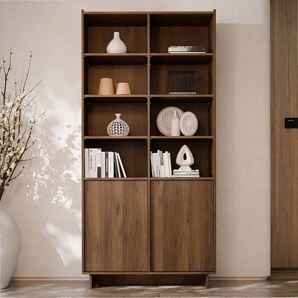 Regal Zozolia R98 Bücherregal Vitrinenschrank Modern Hochschrank Standregal M24