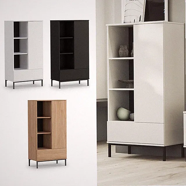 Regalschrank QUERTY QT-03 Vitrine Regal Schrank 70 cm Modern Push-Open