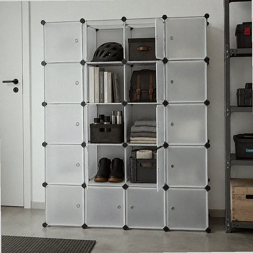 Regalsystem 20 Boxen Kleiderschrank Aufbewahrung Schuhschrank Organizer