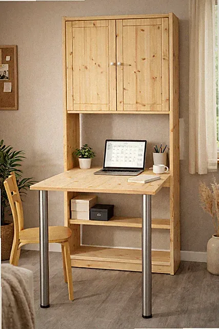 Regalsystem CHESS Bücherregal Schreibtisch Kiefer massiv flexibel & erweiterbar