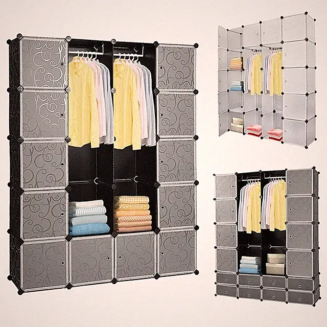 Regalsystem Kleiderschrank DIY Steckregal Multifunktionale 12-24 Würfel Stabil
