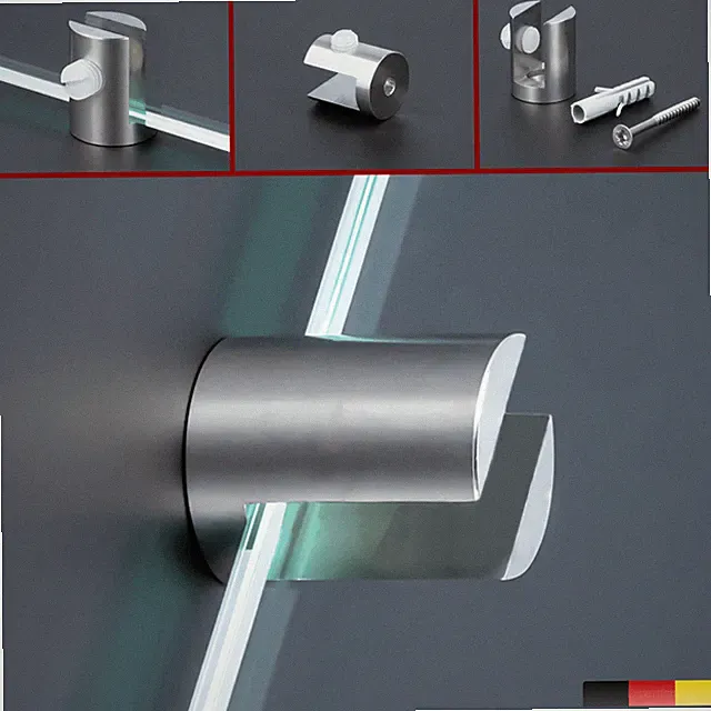 Regalträger Edelstahl Regalbodenträger Glasbodenhalter Spuckschutz Regalhalter