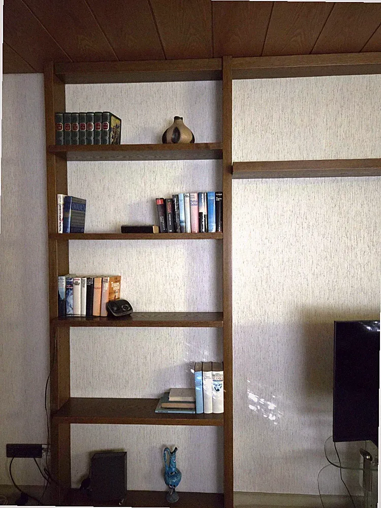 Regalwand Schrankwand Stollenwand Unikat Regal Vitrine Retro Vintage 70-80er J.