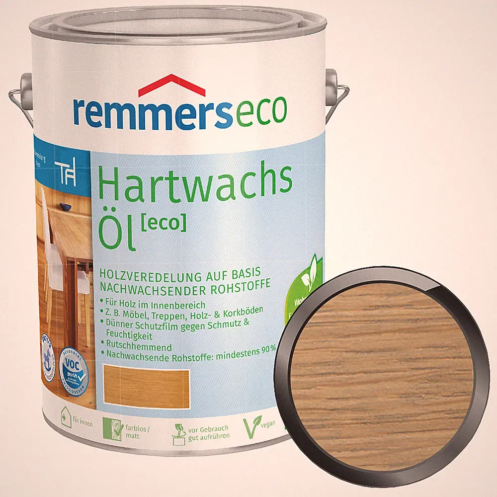 REMMERS ECO Hartwachs-Öl Bodenöl Möbel-Öl Hartwachs-Öl Holz-Öl FARBWAHL 2.5L