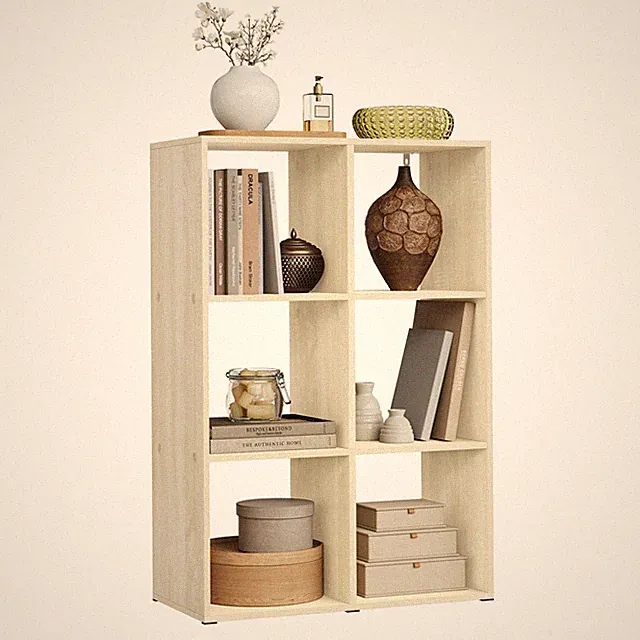 RENEW Bücherregal 6 Würfeln Standregal Würfelregal Wohnzimmer Schlafzimmer Büro