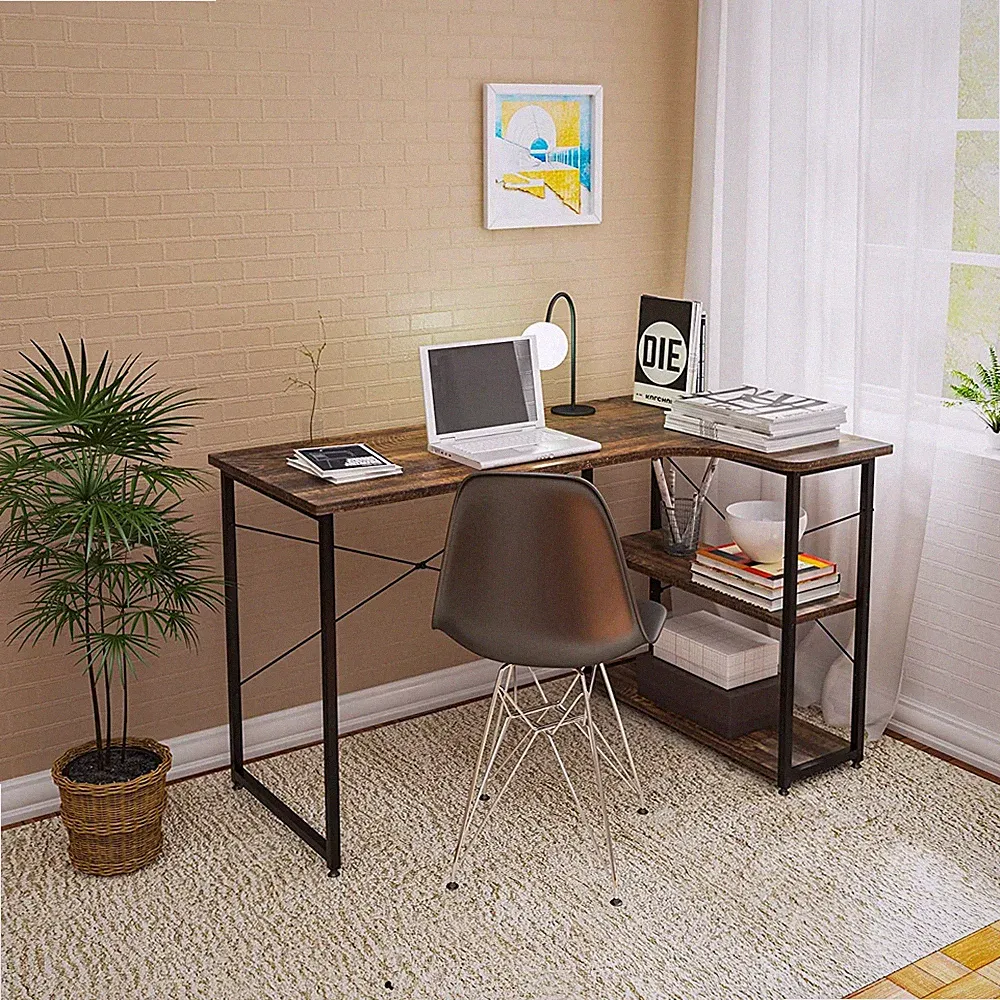 RENEW Schreibtisch Computertisch Vintagebraun PC-Tisch Bürotisch Arbeitstisch