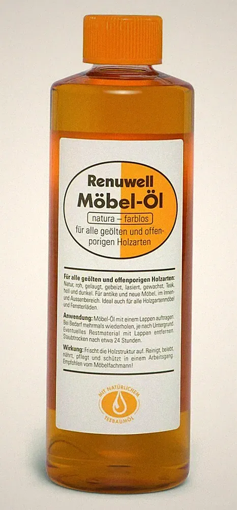 Renuwell 500 ml Möbel Öl Möbel-Teebaumöl Holz Kernbuche Eiche Kiefer Buche Teak