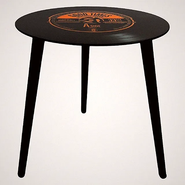 Retro Deko Vinyl Schallplatte LP Hartglas Beistelltisch 40 cm Good Times
