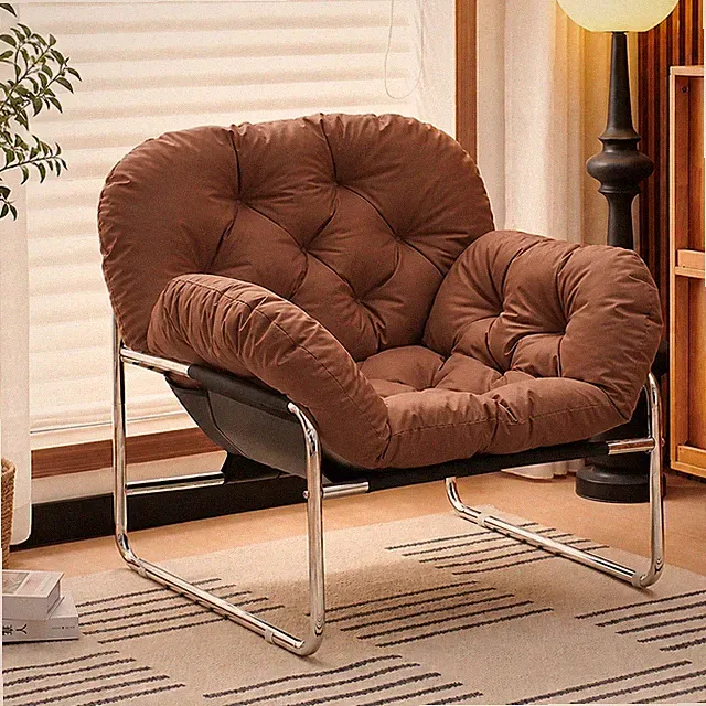 Retro Loungesessel im italienischen Stil, bequemer Einzelsofa Sessel für Zuhause