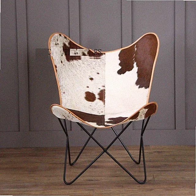 Rindsleder Schmetterling Stuhl Modern Rustikal Wohnzimmer Dekor